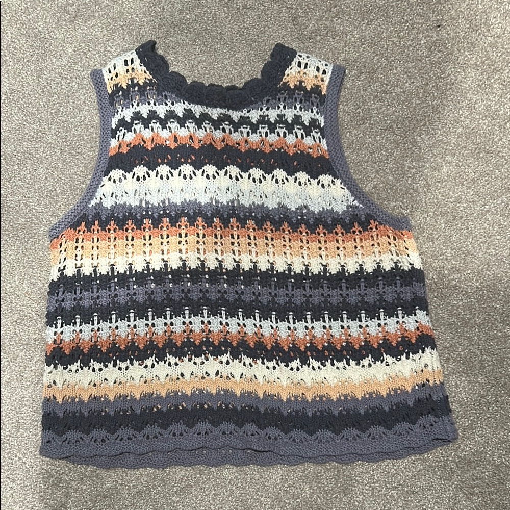 Universal Thread Striped Sleeveless Knit Top size S